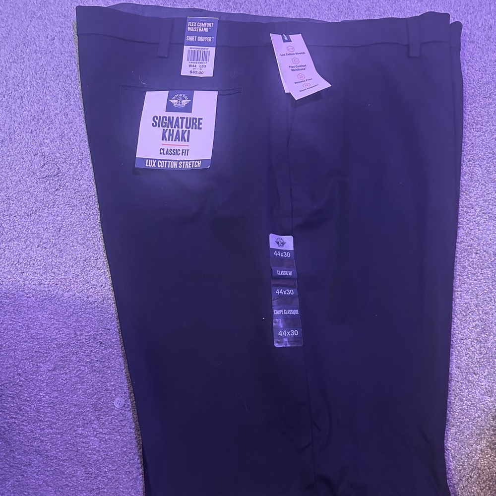 Dockers Signature Khaki Classic Fit Men's Pants - Dark Blue 44 x 30